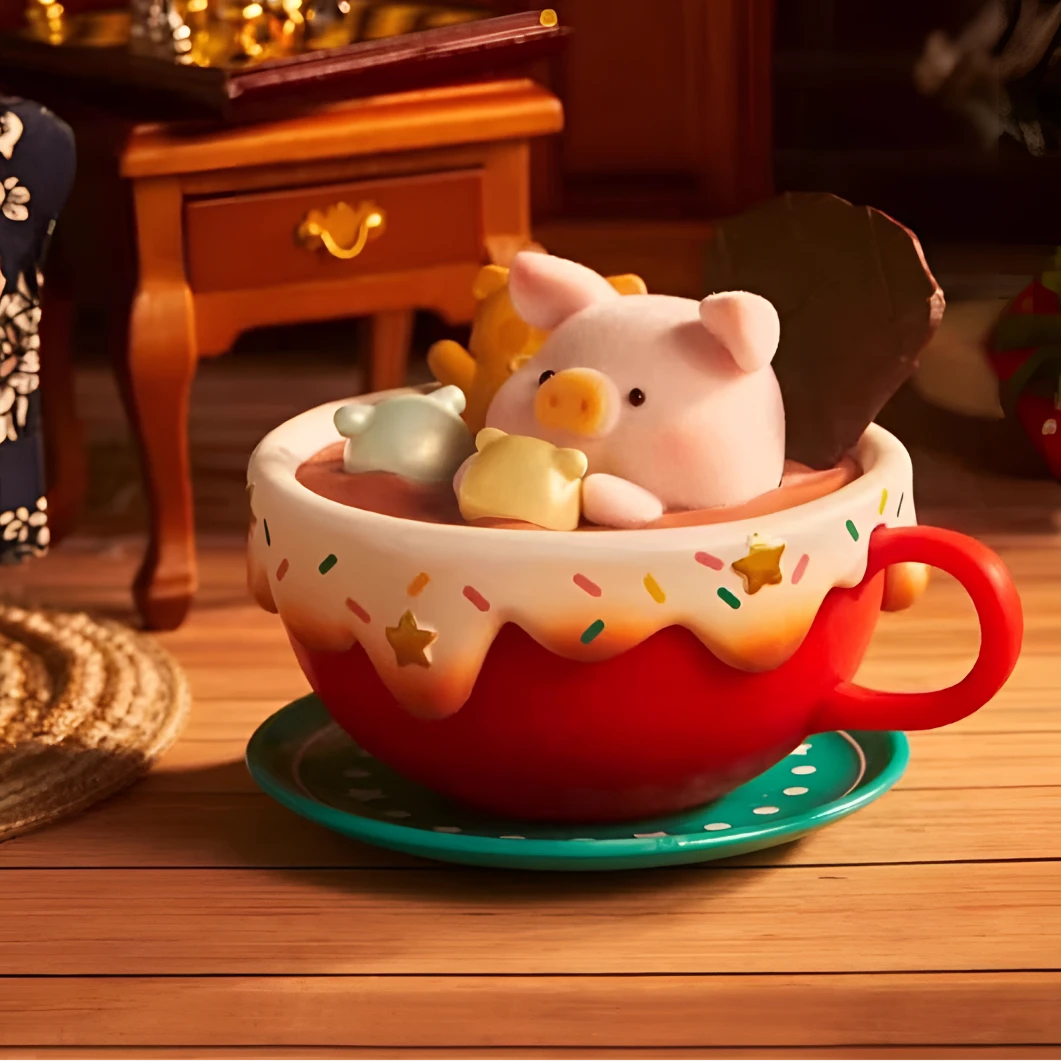 正版LuLu猪圣诞小镇系列盲盒罐头猪潮玩礼物玩具摆件礼品