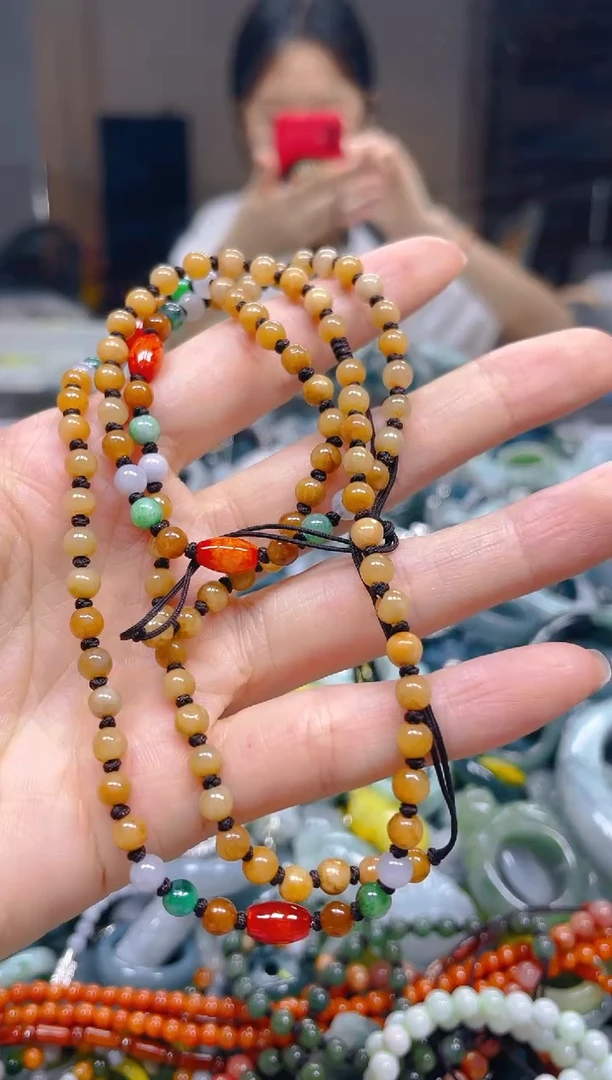 翡翠未镶嵌颈饰4MM/K/翡翠A货一图一物