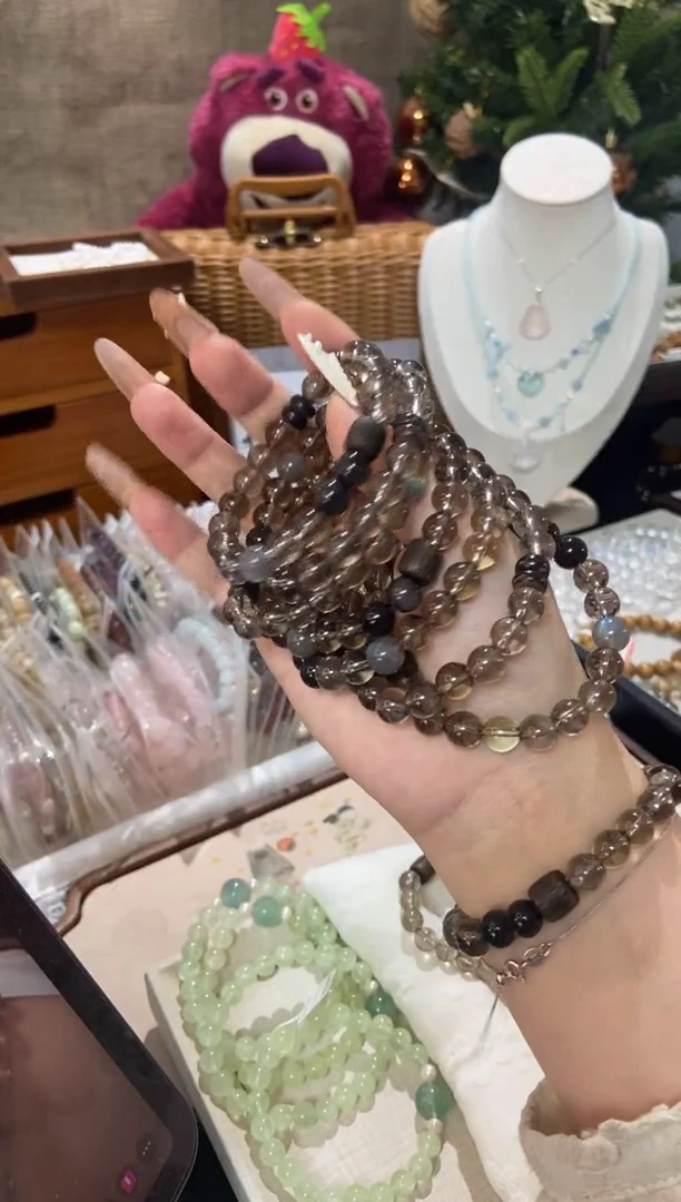 水晶手串未镶嵌孤品捡漏均匀瑕疵介意勿拍