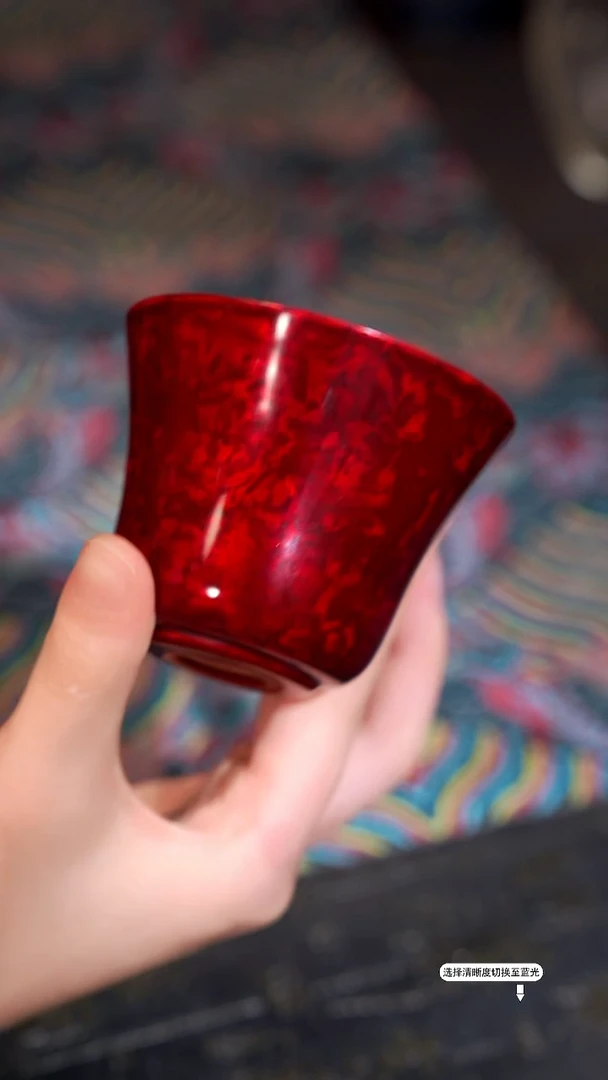 非遗漆器赤宝砂金杯