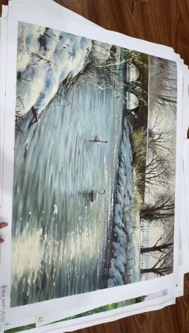 油画 【新品特价】朝鲜画家原创手绘油画作品