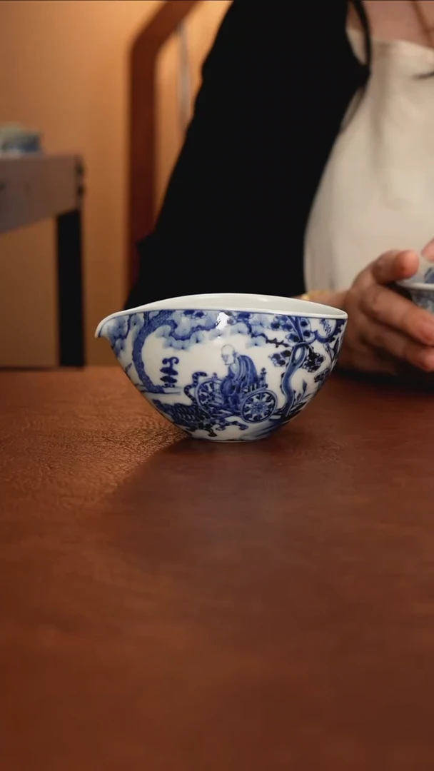 渝*景德镇瓷器，青花瓷手绘茶具~