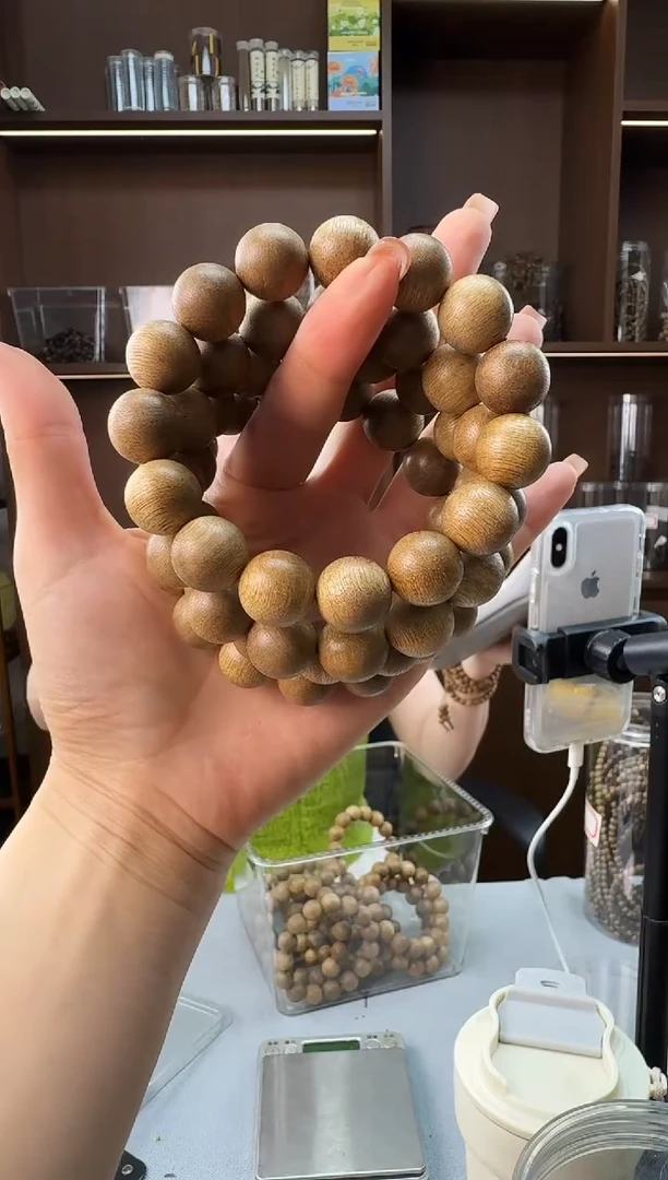 手串沉香1.5文莱圆珠野料多样性发一