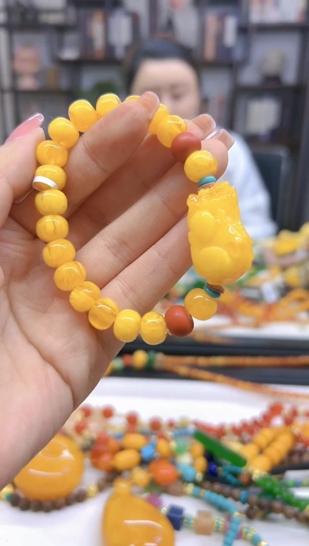 【闪购商品】蜜蜡手链未镶嵌DIY款S345