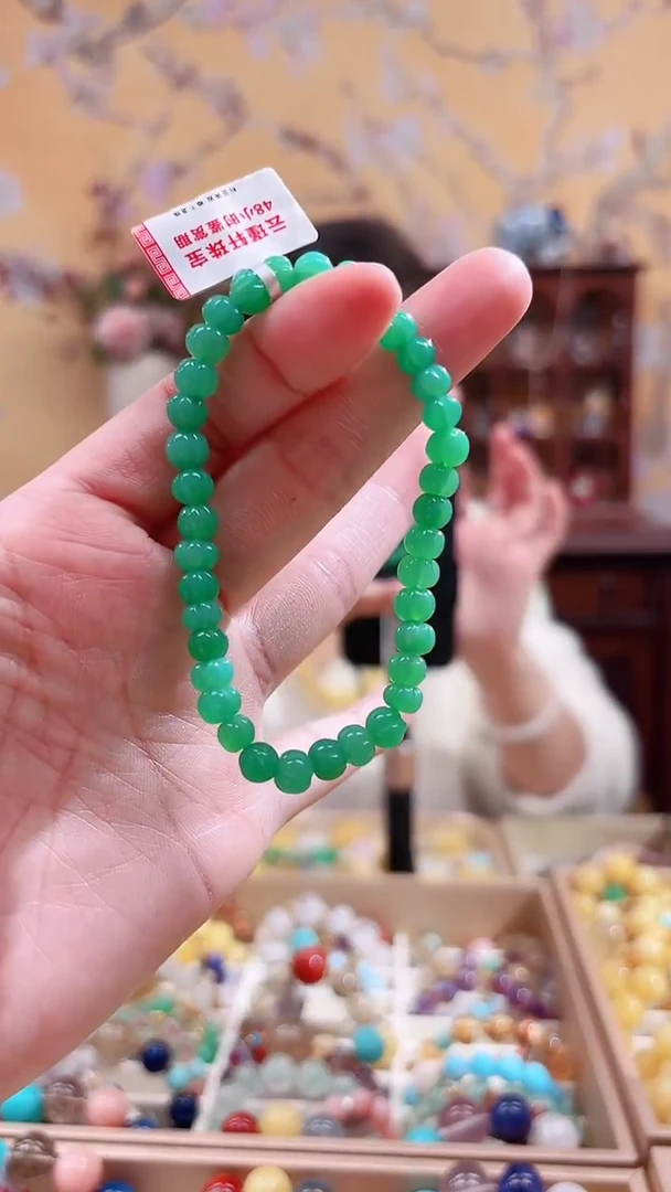 未镶嵌手链石英质玉澳玉南瓜珠设计款6+