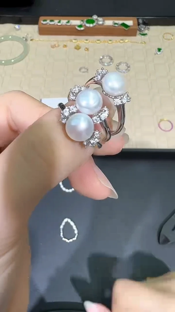 【闪购商品】淡水珍珠戒指银S925镶嵌X0216-523-104/多样性一件