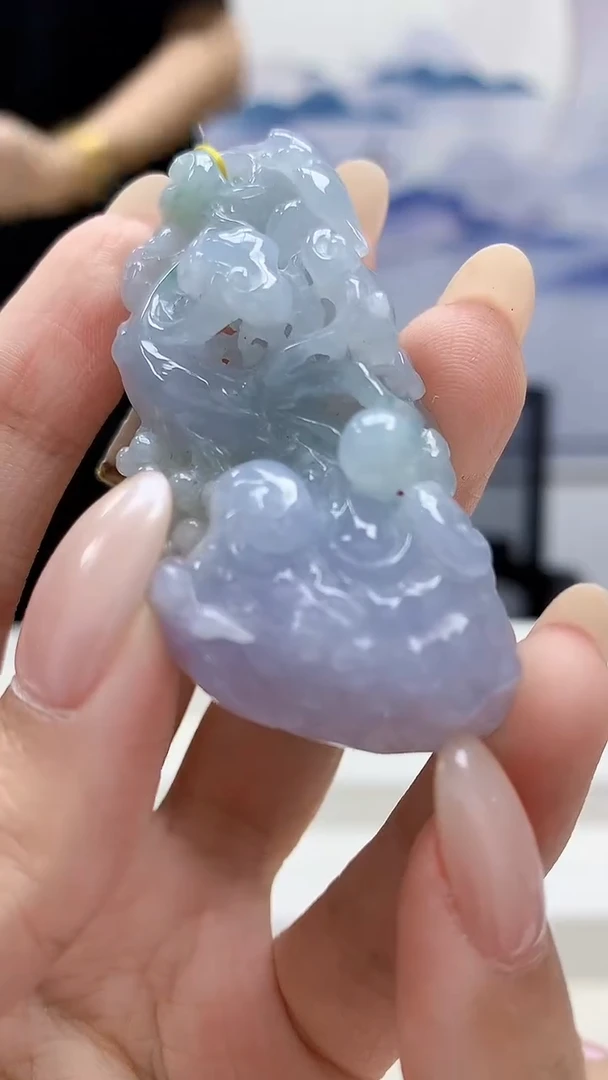 未镶嵌定制翡翠5163xx-毛货挂件36