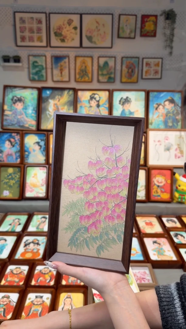 国画栾树 手绘国画27