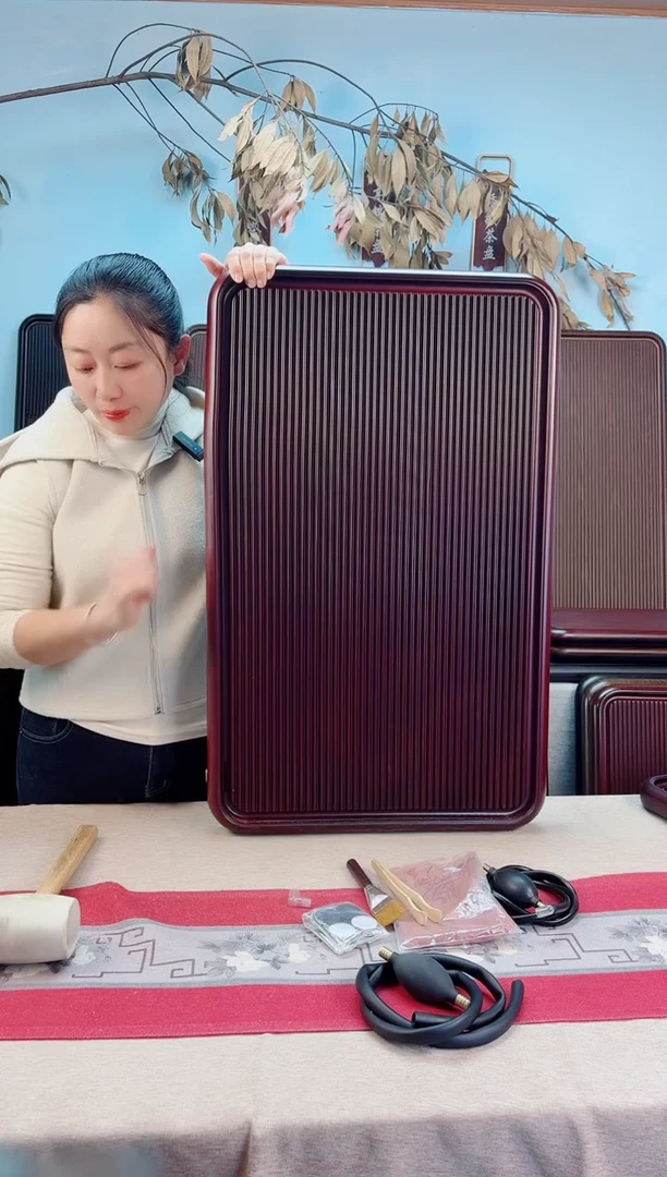 千川红色茶盘80*50*5