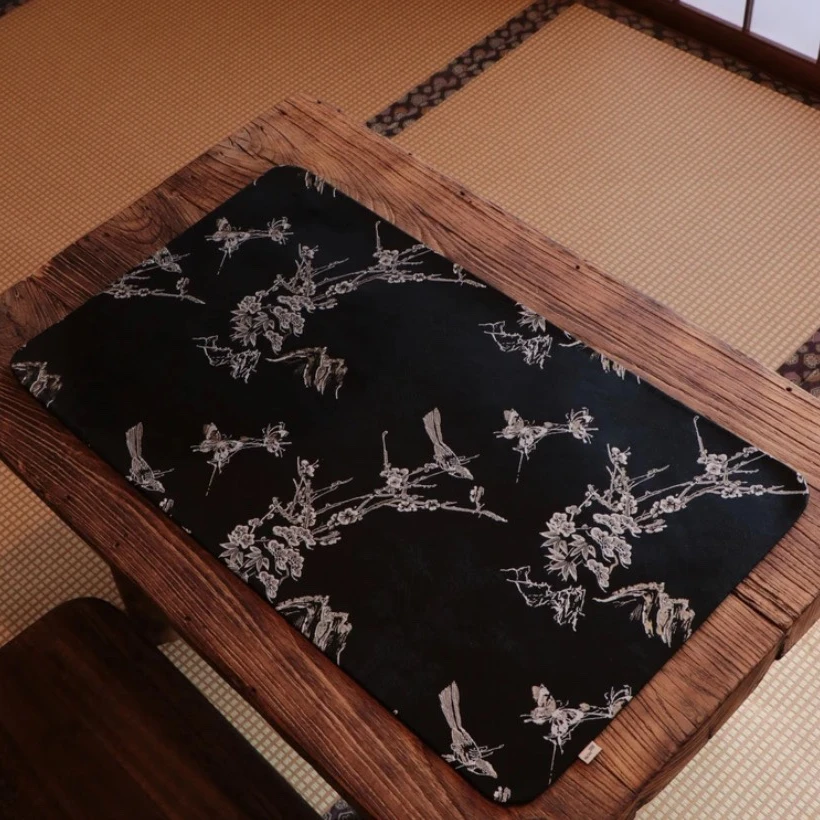 遇春秋|山水织锦茶席茶具茶垫66*38cm新中式禅意桌布垫子干泡台