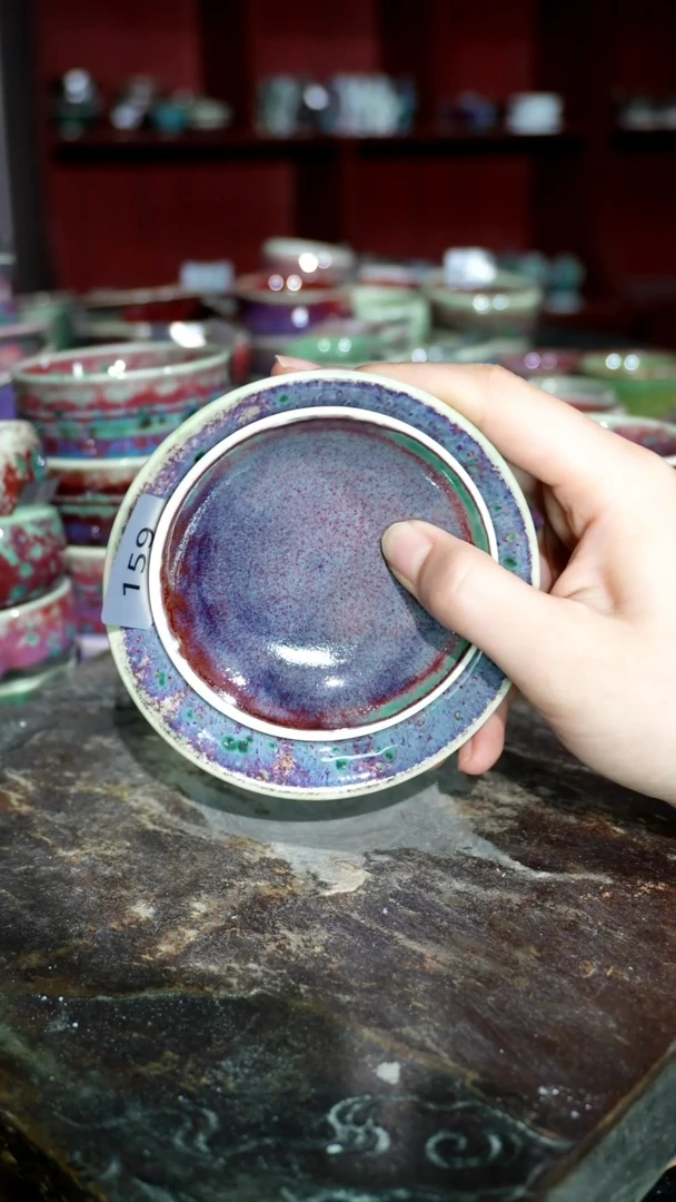 摆件精品窑变钧瓷茶器