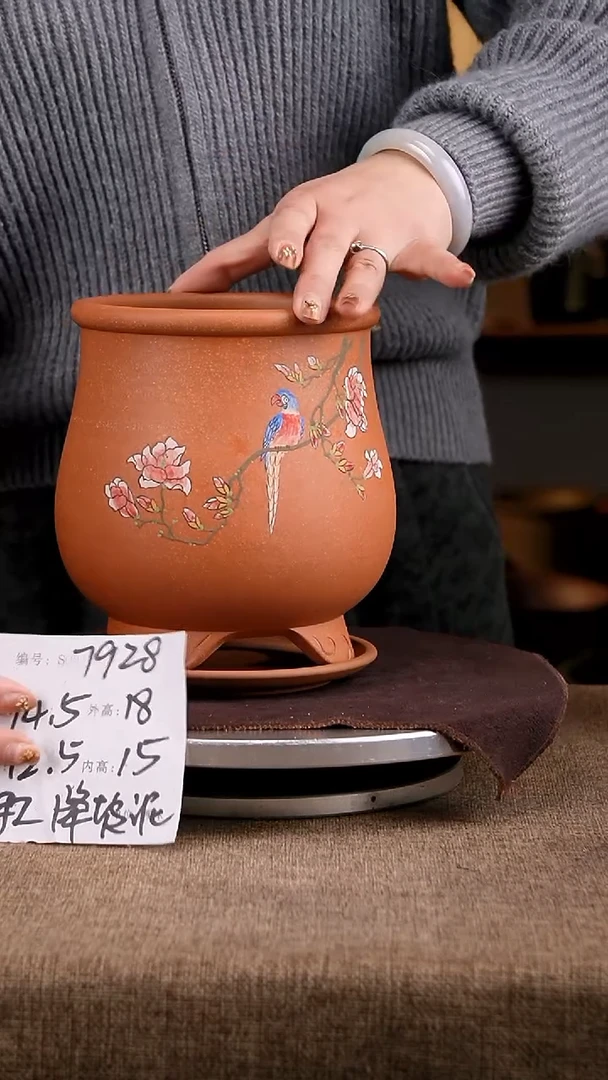 紫砂花盆花卉工艺7928+z