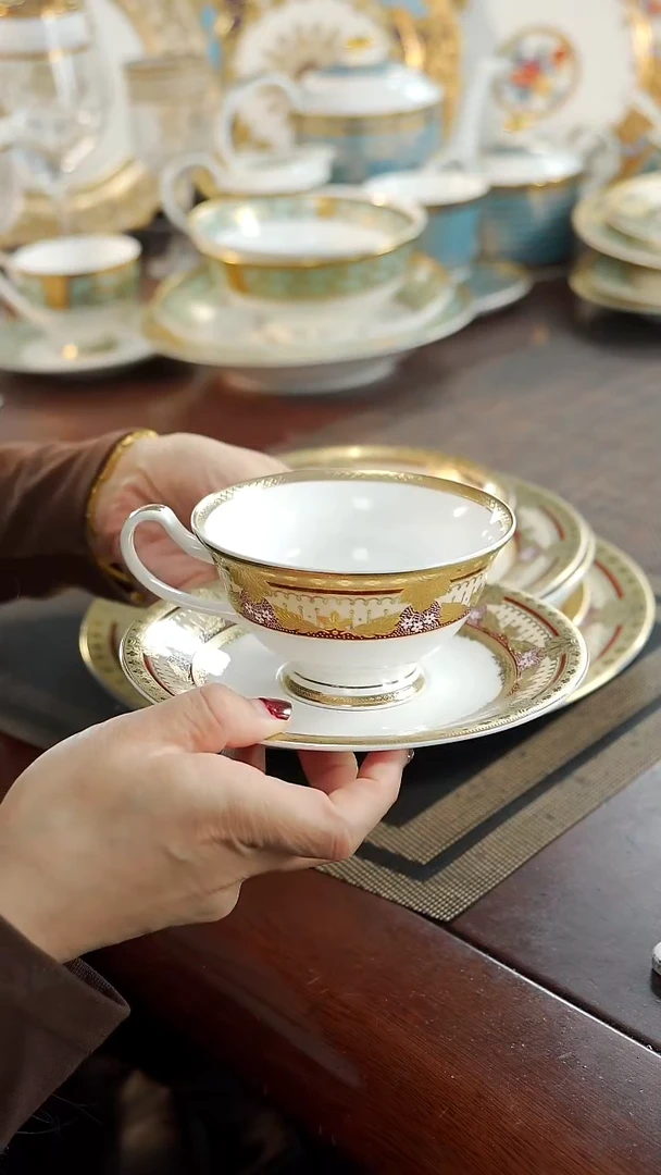 瓷片咖啡杯碟1套