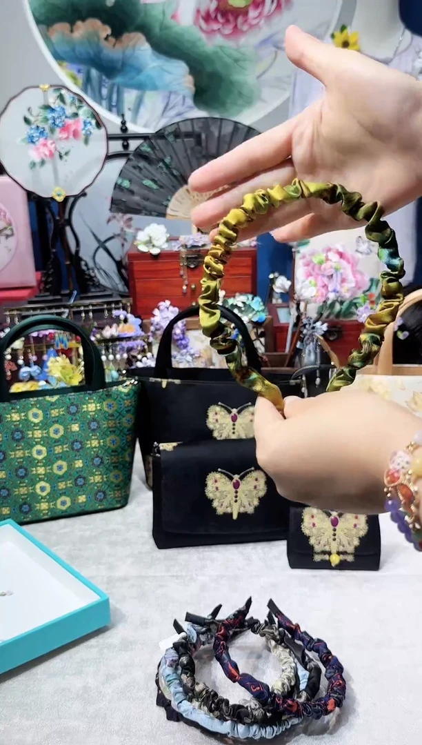 织绣国风美物非遗宋锦堆堆头箍