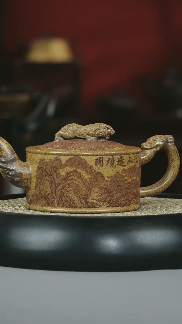 茶壶紫砂 龙骨金砂 卧虎藏龙
