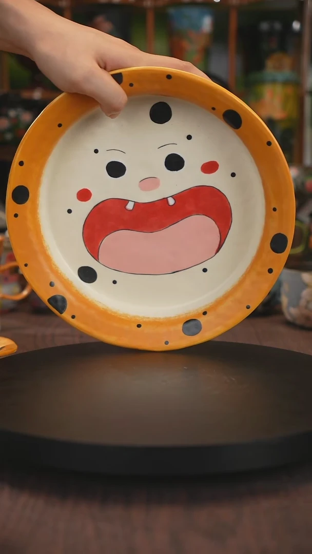 紫砂油画手绘釉下彩