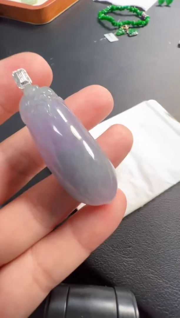 吊坠(不含链)18K金镶嵌翡翠3680