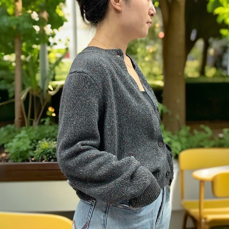 圆领重工刺绣加厚女开衫纯山羊绒潮牌羊绒衫网红气质时尚休闲针织