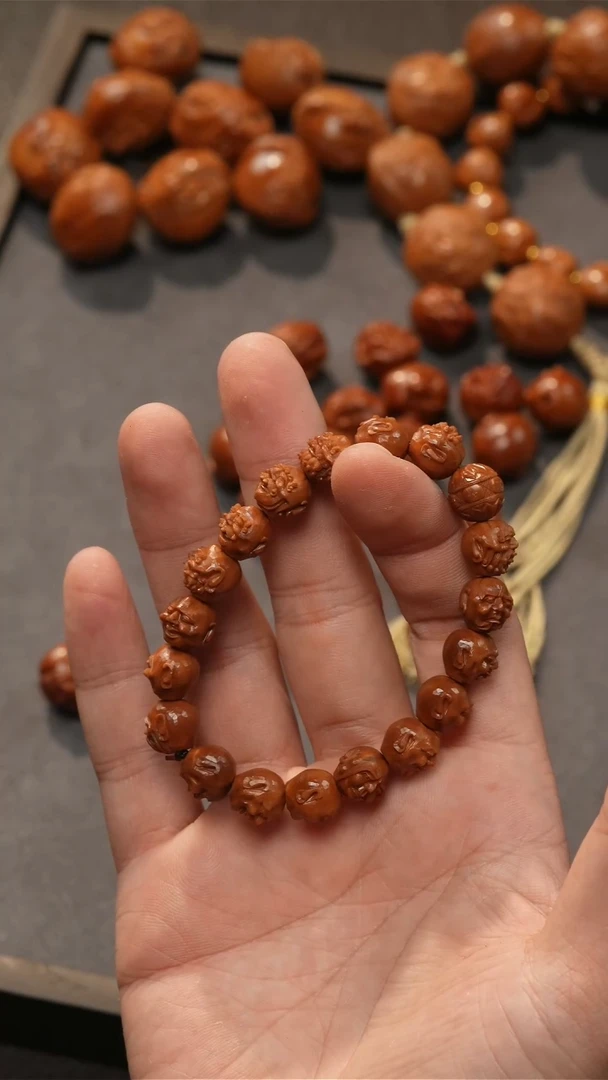 橄榄核手串须派十八罗汉