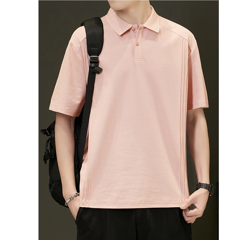 夏季男士短袖T恤衬衫领潮流休闲百搭POLO衫衣服半袖简约宽松