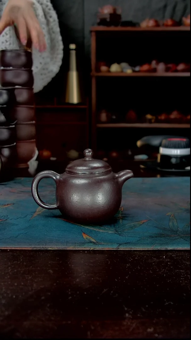 茶壶紫砂纯料石红泥料体验款