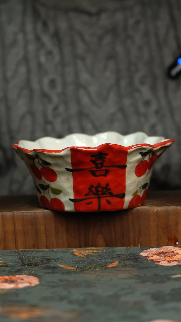 杯釉下彩手工手绘同款陶器