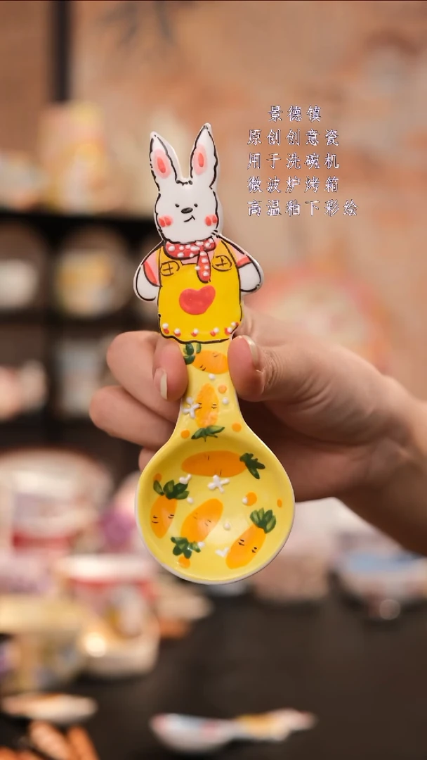 摆件景德镇手工手绘设计师款
