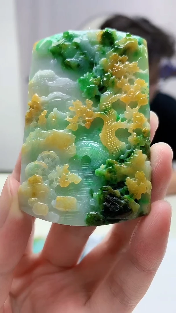 定制翡翠未镶嵌茗***^ 4688zm-毛货挂件