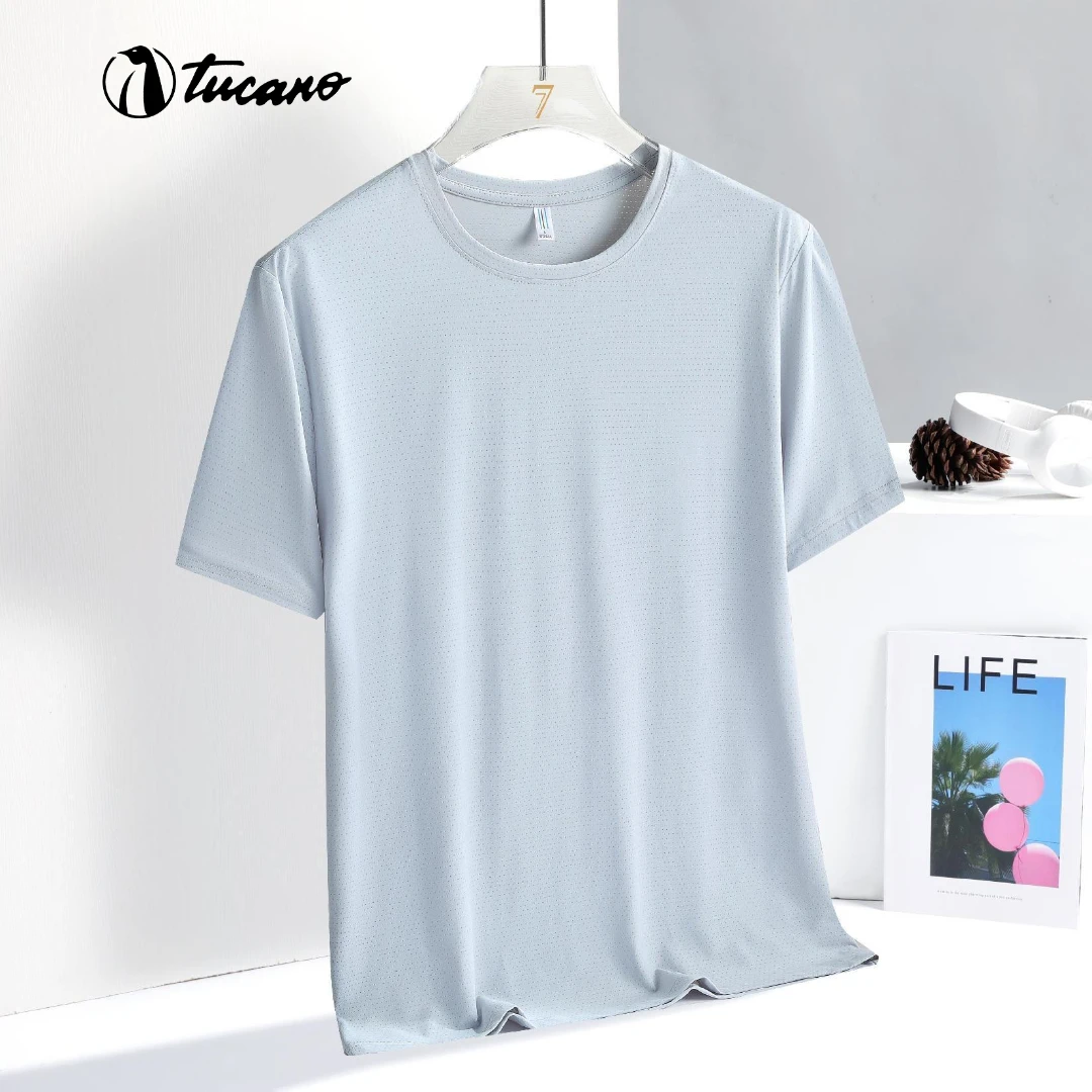 Semalam运动染色速干圆领修身型运动T恤百搭薄款简约舒适无痕时尚