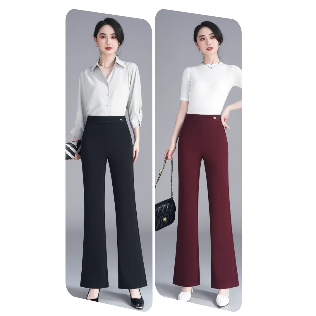 微喇裤2025春秋休闲裤显瘦垂感微喇女裤时尚高腰西装喇叭裤休闲