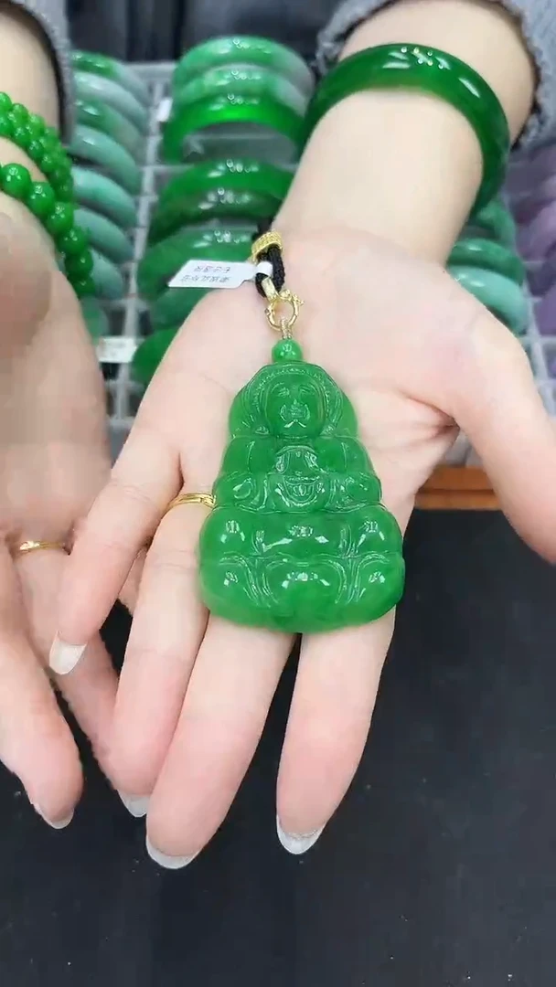 【闪购商品】砖雕h12     正阳绿观音吊坠