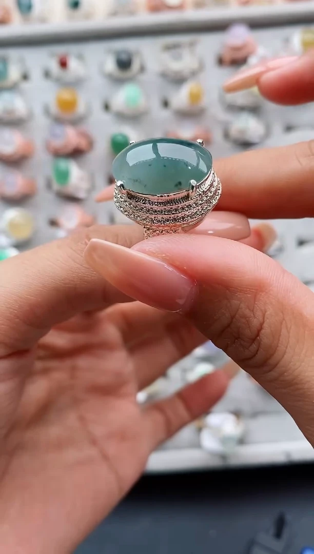 翡翠戒指未镶嵌缅甸天然A货翡翠 333  9-3