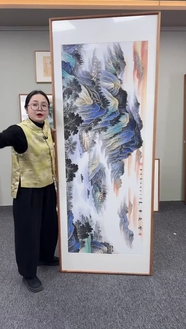 国画紫气东来210*80