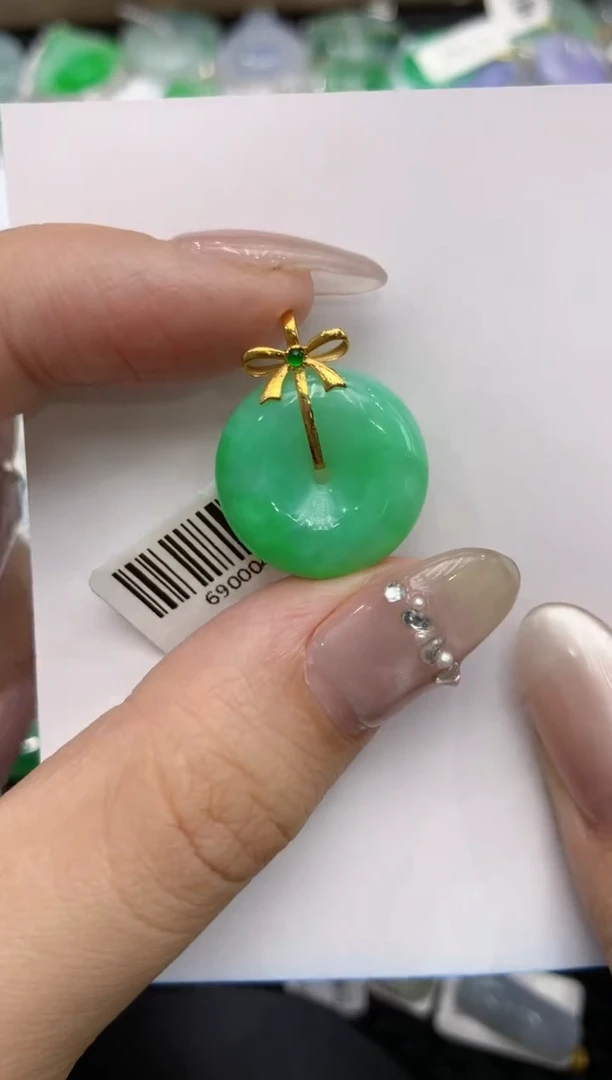 【闪购商品】翡翠颈饰18K金镶嵌222222222