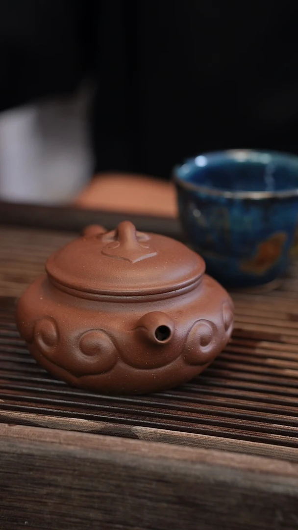 茶壶紫砂如意仿古 变色龙 半手工 180cc