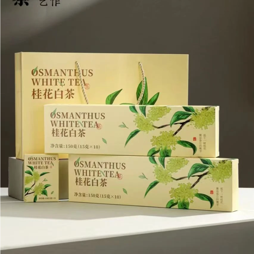 桂花白茶  一条30片*5克   两条配一个手提袋
