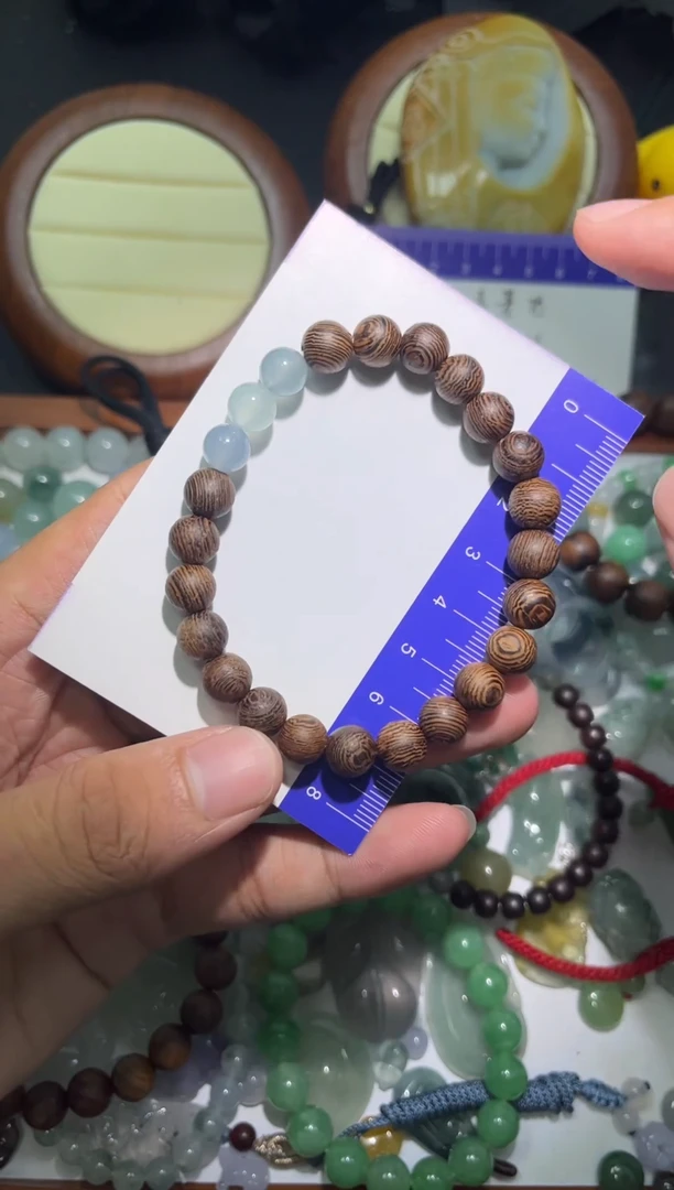 翡翠散珠翡翠珠子3颗