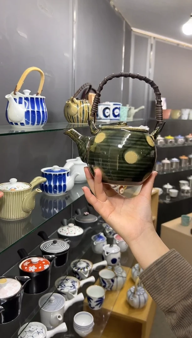 瓷绿釉水玉SS5号茶壶