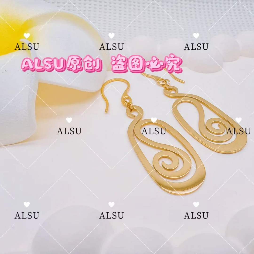 合金仿珍珠耳饰 ALSU原创新款经典民族风重工耳环时尚轻奢气质