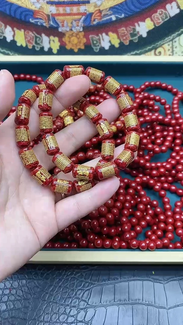 【闪购商品】玛瑙/玉髓新款合金晶体满字桶珠手链