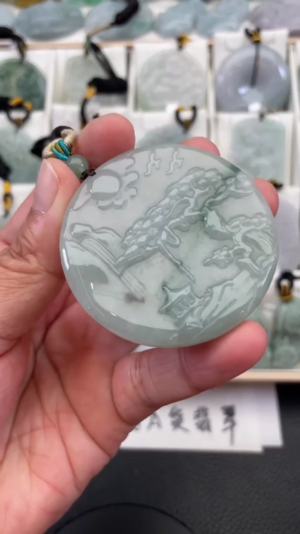 颈饰未镶嵌翡翠天然缅甸翡翠A货51