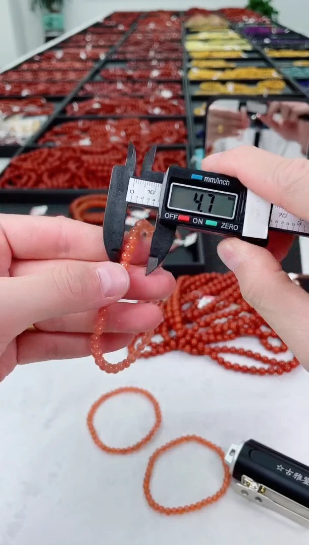 未镶嵌手串南红玛瑙卡4.5mm圆珠手串