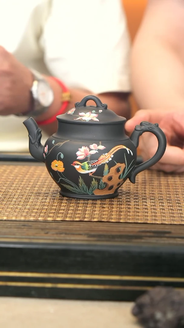 茶壶紫砂LJY67《龙韵宫灯》云雾天青