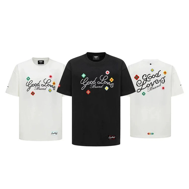 GOODBRAND 25SS立体刺绣标语GOODLOVES轻奢高级感短袖T恤男女同款
