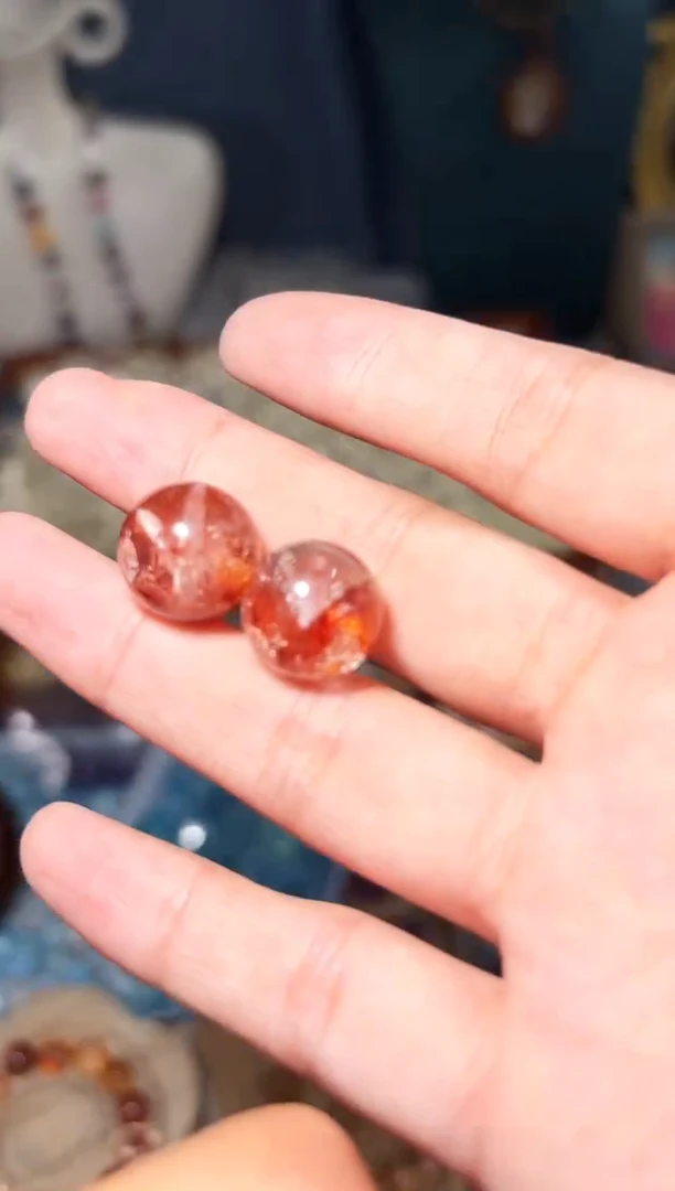 未镶嵌手串水晶B63胶花卡14一颗