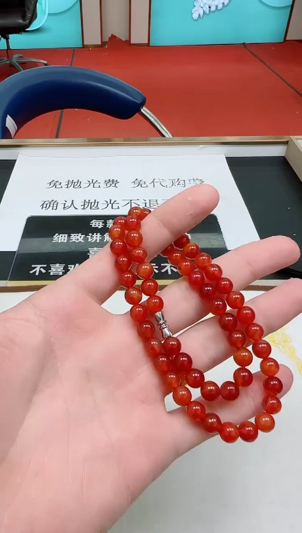未镶嵌项链玛瑙/玉髓LL牛血红女神链GLL-多样性发其一/约8mm