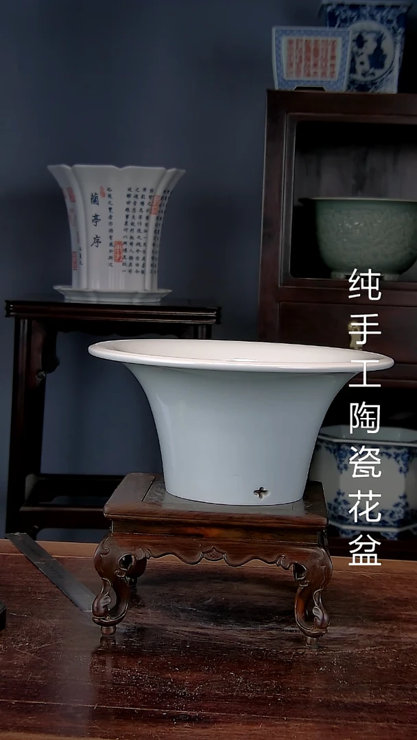 游*景德镇陶瓷手工花盆