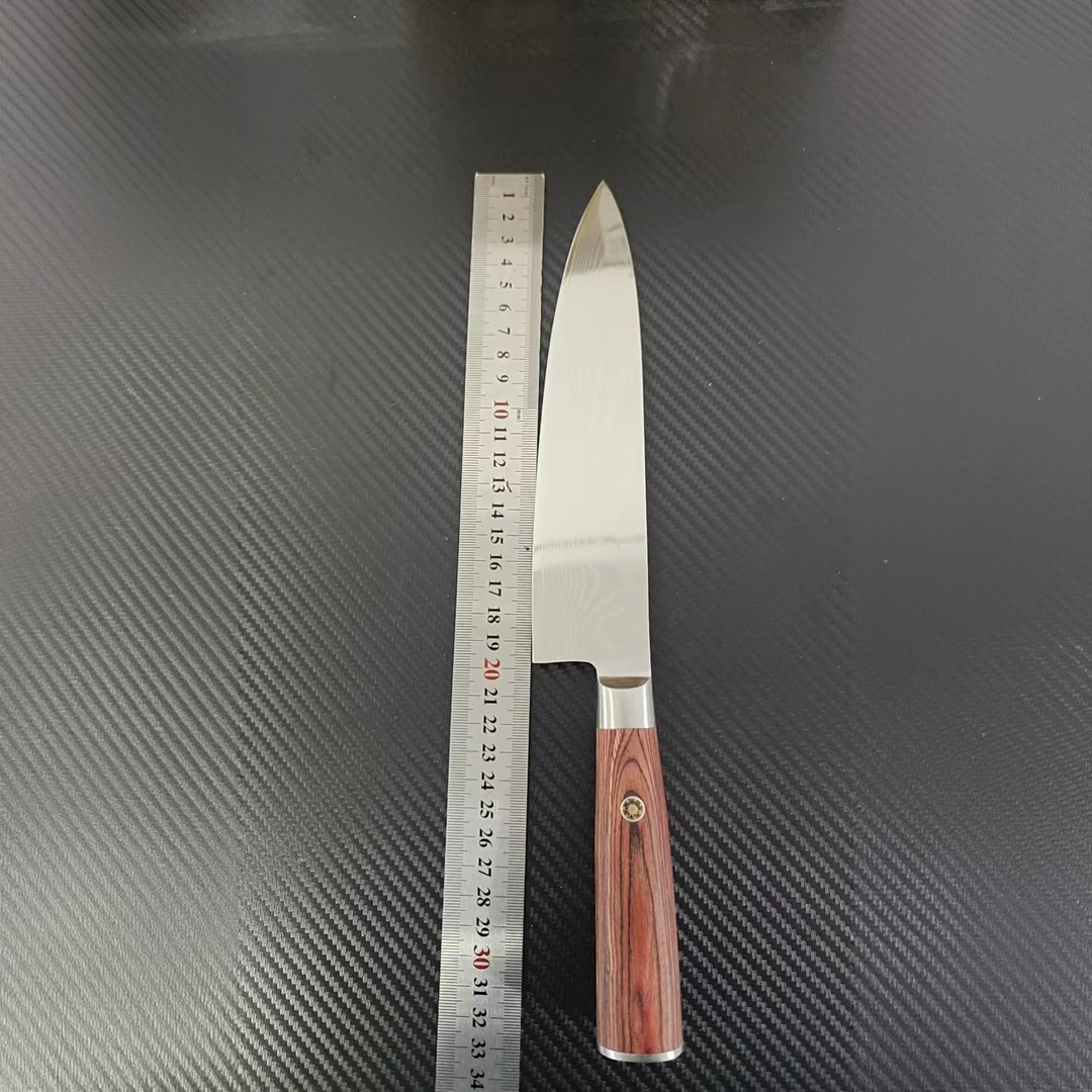 瑕疵尾货大马士革牛刀主厨家用菜刀切菜切肉超锋利两用刀厨师刀