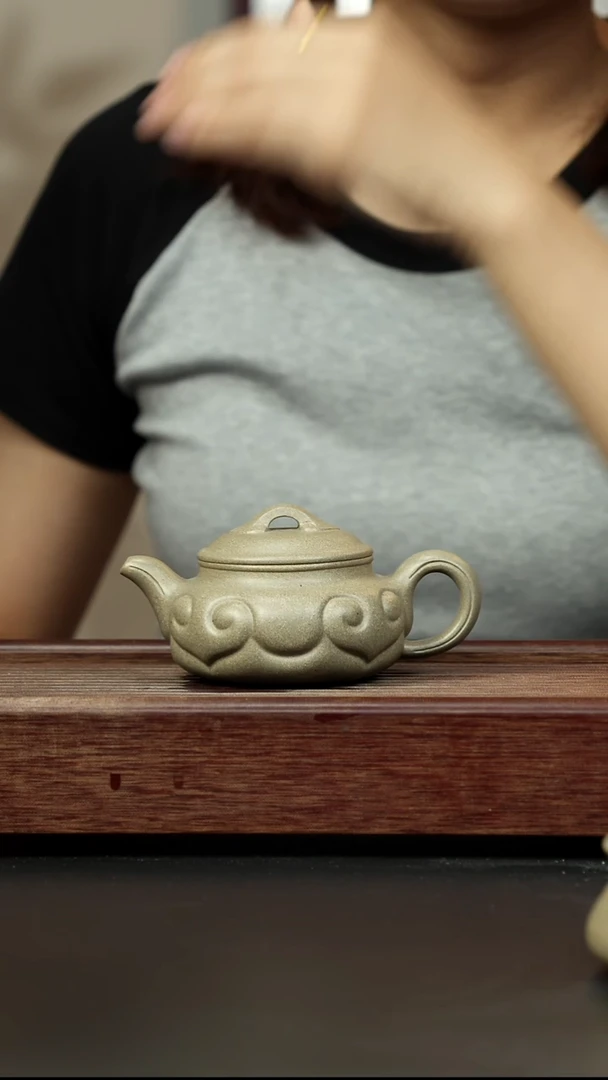 紫砂茶壶青段仿古如意