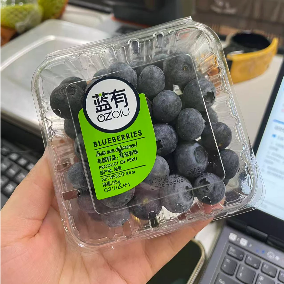 【果然好】秘鲁进口新鲜蓝莓一盒约125g（同城配送）秘鲁